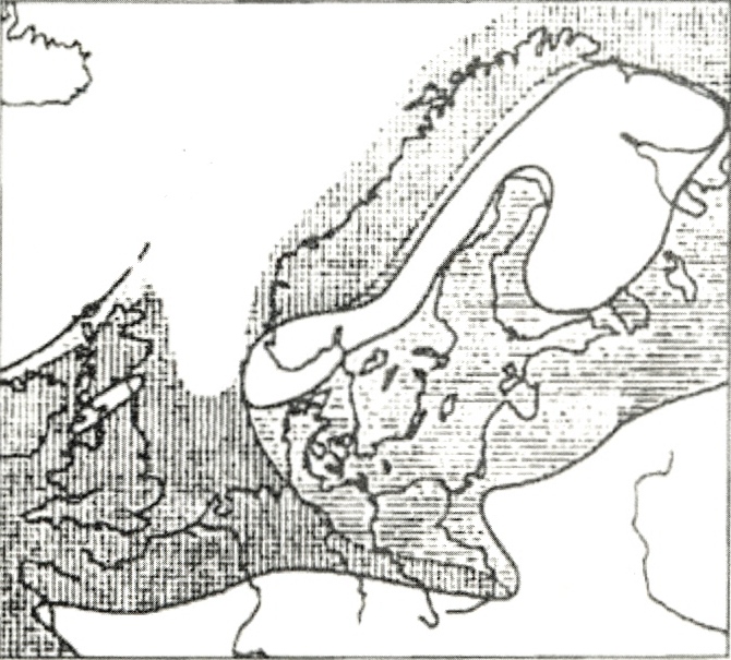 Abbildung 04 a Palaogeographie des Kambrium in Nordeuropa. Unterkambrium Holmiastufe