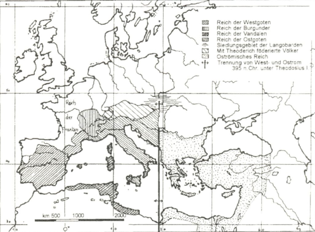 o - Abbildung 15 Europa beim Tode Theoderichs des Grosen 526 n. Chr